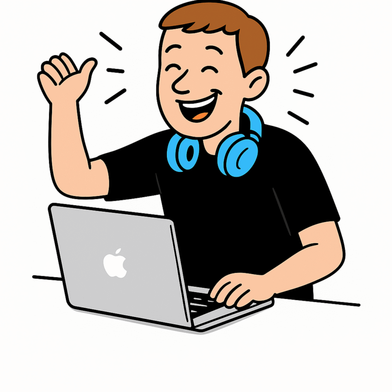 Happy DJ met MacBook